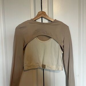H&M tan crop top